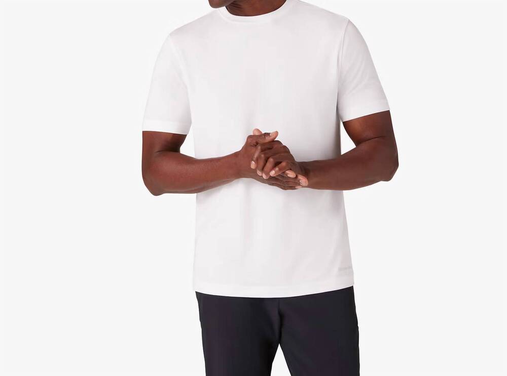 NEW MIZZEN + MAIN knox short sleeve t-shirt in white